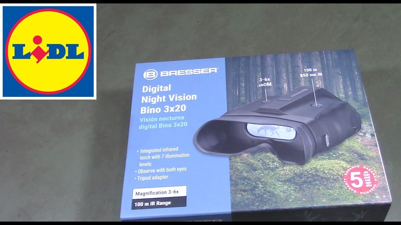 Lidl bresser night vision binoculars unboxing, review and demonstration