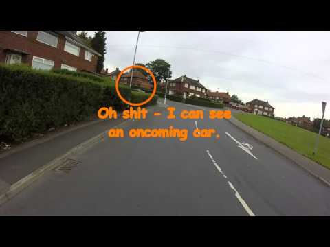 YC13ZKB -  Dangerous MGIF and harsh cut in on blind bend