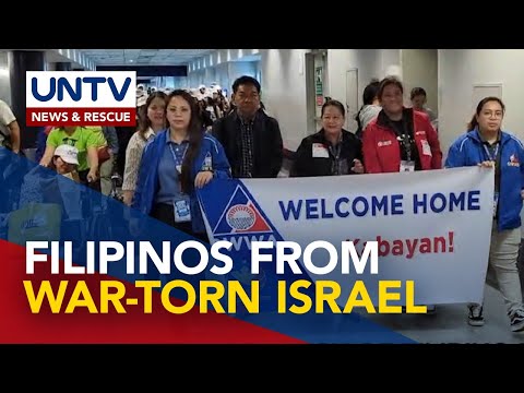 60 Filipino repatriates arrive from Israel, to get P125,000 financial assistance