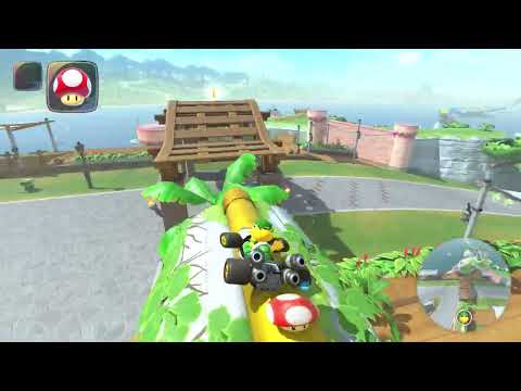 Cool Tricks above GCN Peach Beach! (Mario Kart World)