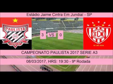 CAMPEONATO PAULISTA 2017 SERIE A3 PAULISTA 3 X 0 NOROESTE