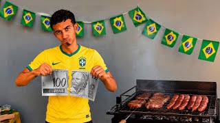 BRUTINHO FAZ GRANDE CHURRASCO E PERDE TODA SUA FORTUNA NO JOGO DO BRASIL