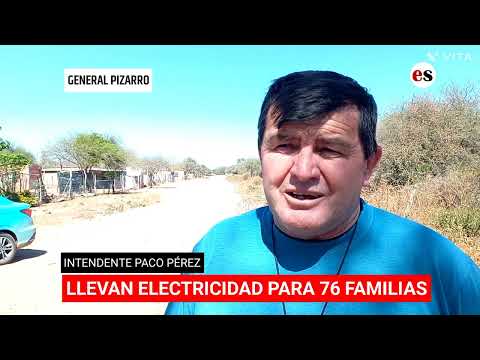 Intendente Paco Pérez avanza con obra de electricidad en barrio de General Pizarro