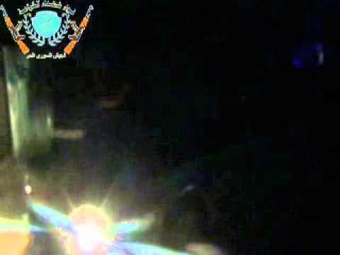 التصدي للطيران المروحي في سراقب بواسطة الرشاشات الثقيلة من قبل لواء شهداء الكرامة