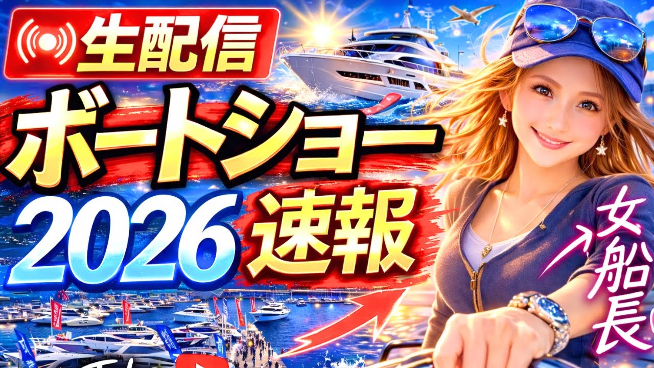 【LIVE】#boatshow   #女船長  #ボートショー2026  #ボートショー   #ライブ 