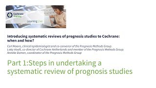 Part 1: Steps in undertaking a systematic review of prognosis studies