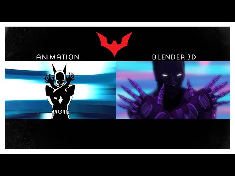 Batman Beyond intro comparison - Animation vs Live Action/Blender 3D