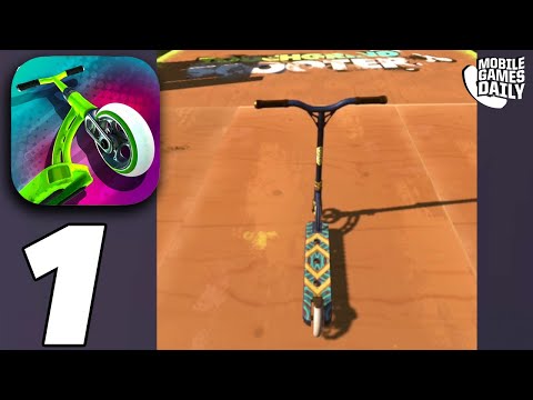 TOUCHGRIND SCOOTER Gameplay Walkthrough Part 1 - Park Challenges (iOS, Android)