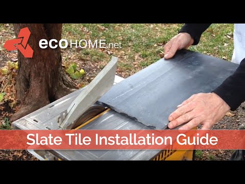 Slate tile installation