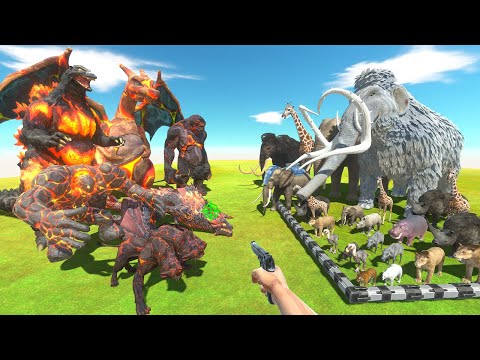 FPS Avatar Rescues Ice Age and Animals and Fights Volcano Monsters - Animal Revolt Battle Simulator