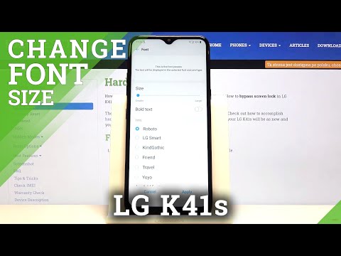 Customize Font - Font Size Settings on LG K41s