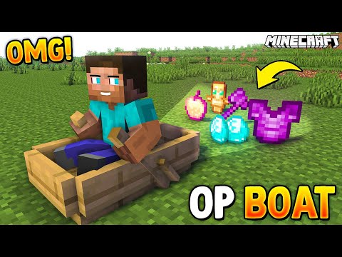 Minecraft But Boat gives OP LOOT...