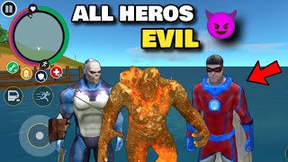 All Heros Become Evil 😈 | Evil Rope Hero Vice Town Game | New Update || Classic Gamerz
