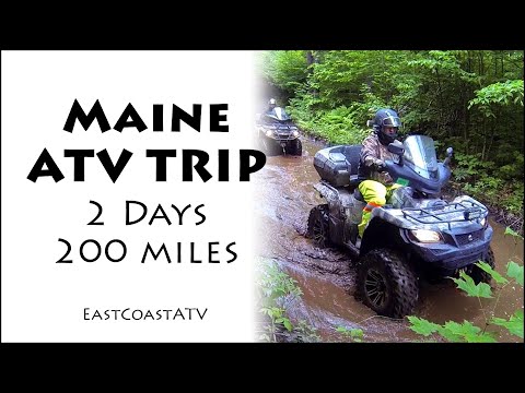 Maine ATV Trails -  Two Days & 200 miles Abbot, Rockport and Moosehead Lake.