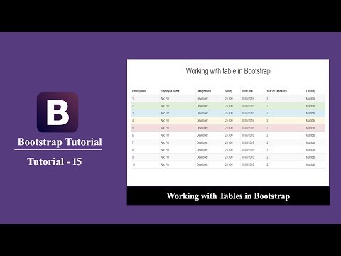 Bootstrap tutorial for beginners 15 - How to use responsive table in bootstrap?
