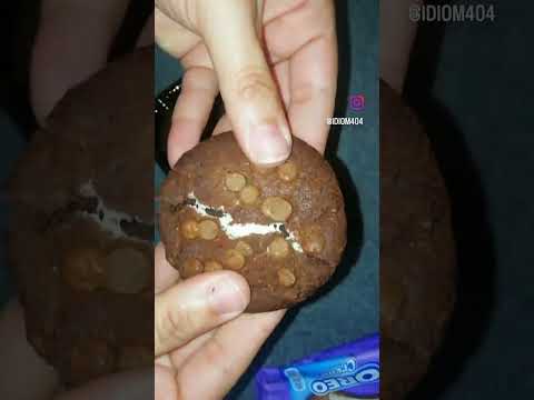 chocolate Milka oreo cookies with cream stuffed #milka #oreo #chocolate