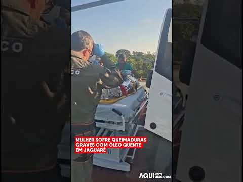 Mulher sofre queimaduras graves com óleo quente em Jaguaré
