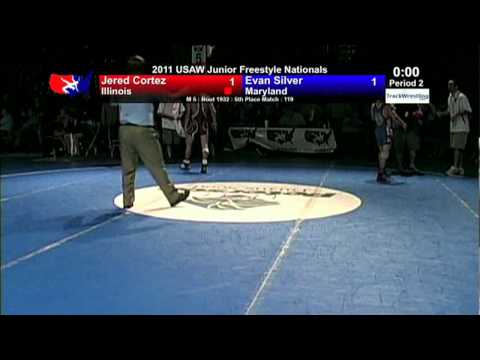 Junior Freestyle 5th 119 - Evan Silver (MD) vs. Jered Cortez (IL)