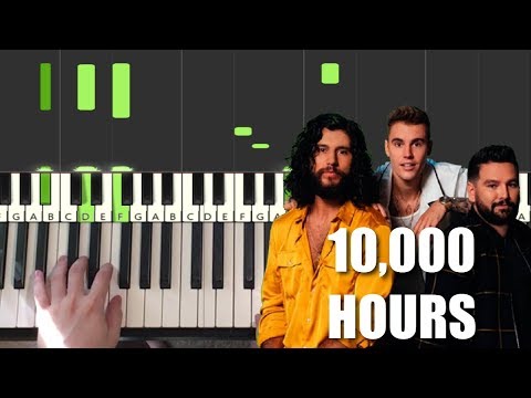 Dan + Shay, Justin Bieber - 10,000 Hours (Piano Tutorial Lesson)