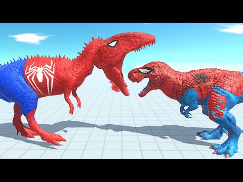 Spider-man Carcharodontosaurus Death Run Tour - Animal Revolt Battle Simulator