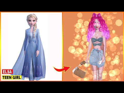 Frozen II: Elsa Transformation Into Teen Girl || Disney Glow Up  @Mix All ​