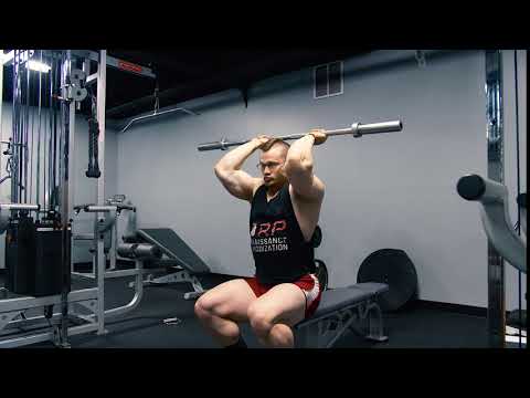 Seated Barbell Overhead Triceps Extension