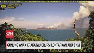 Download lagu Gunung Anak Krakatau Erupsi Lontarkan Abu 3 KM mp3