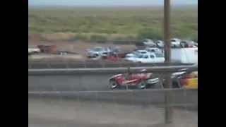 race car crashes....