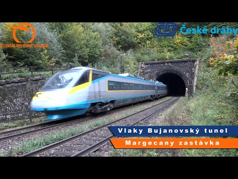 Vlaky Bujanovský tunel a Margecany zastávka