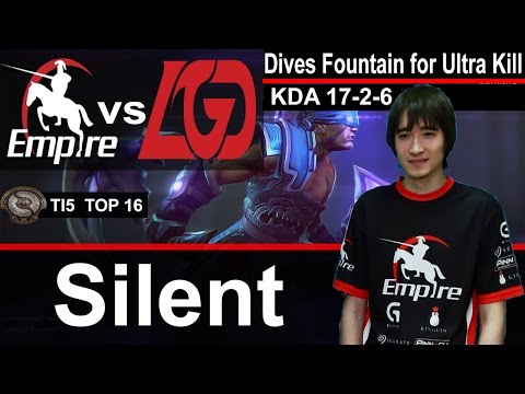 Empire SIlent plays Antimage [Dives Fountain for Ultra Kill vs LGD] Dota 2 [TI5 Top16]