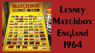 Awesome 1964 Lesney Matchbox of England Store Display 1-75 Models
