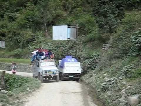 A jeepney full of Philippinos around Bontoc