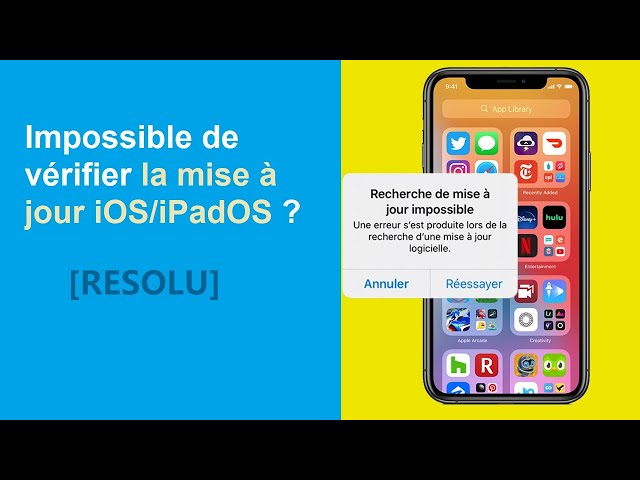 comment réparer un iPhone bloqué sur vérification de la mise à jour iOS