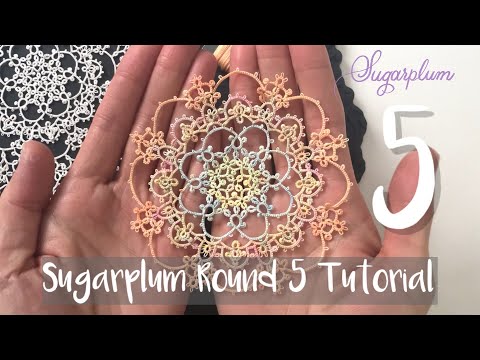 Tatting Tutorial for “Tiny Frozen Water Snowflake ” without bead designed by LillianTatLace