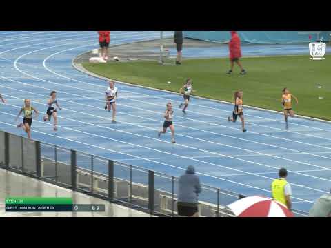 Girls Under 9 100m H5 - 2020 State Combined Events Championships // LAVicTV