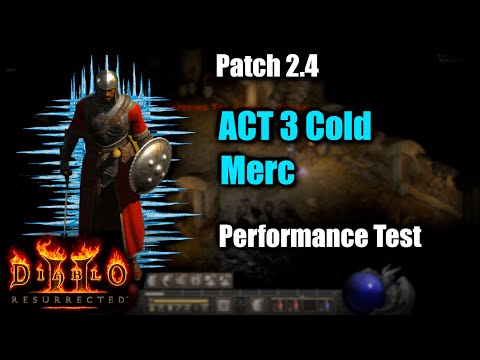 Act 3 Cold Merc Solo Performance Test in Ancient Tunnels - PTR 2.4 Diablo 2 Resurrected