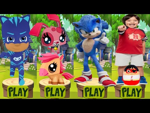 Tag with Ryan vs Dash Tag vs Pj Masks Heroes Catboy vs Sonic Dash - Run Gameplay