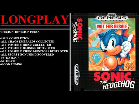 Sonic the Hedgehog [Rev 00/USA] (Sega Genesis) - (Longplay | 100% Completion)