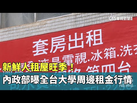 新鮮人租屋旺季！　內政部曝全台大學周邊租金行情