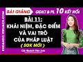 Bài 11. Khái niệm, đặc điểm và vai trò của pháp luật