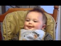 Brody Eating His First Food