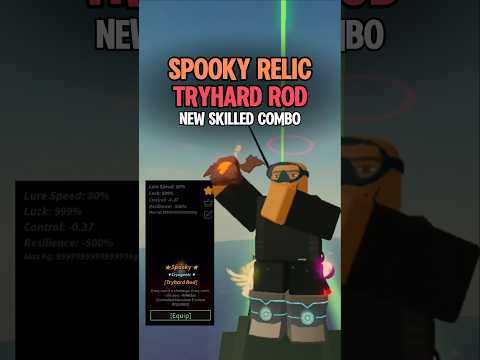 Tryhard rod + Spooky = 🤔 #roblox #fisch