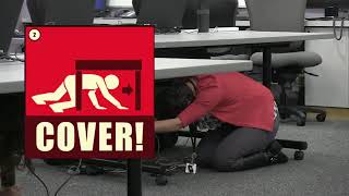 Earthquake Drill Drop Cover Hold on