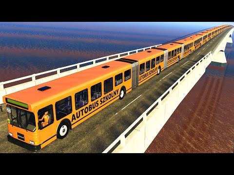 Articulated Bus Crashes #14 BeamNG DRIVE CrashTherapy