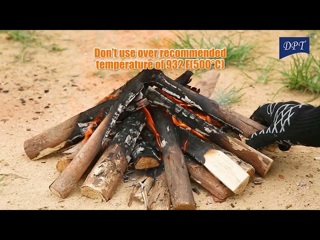 قفاز مقاوم للحرارة العالية 32 سم - حماية عالية من الحرارة، مقاومة للانزلاق، عمر طويل للاستخدام المتكرر،ضمان سنتان