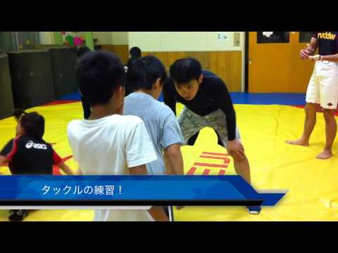 桜花レスリングクラブ　タックルの練習