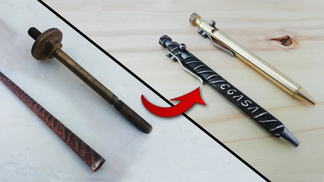Bolígrafos de metal - diseño industrial (de chatarra) metal pens