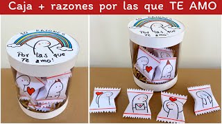 Regalo para SORPRENDER | Caja 10 razones por las que TE AMO