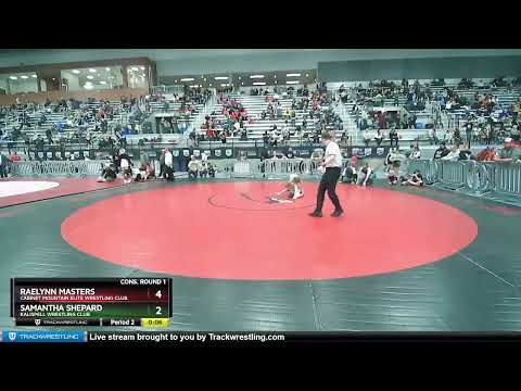65-70 Lbs Cons. Round 1 - RaeLynn Masters, Cabinet Mountain Elite Wrestling Club Vs Samantha Shepa