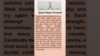 Quiet Steps Forward “Start Today, Speak Confidently Tomorrow!” #affirmations #selfgrowth #steps